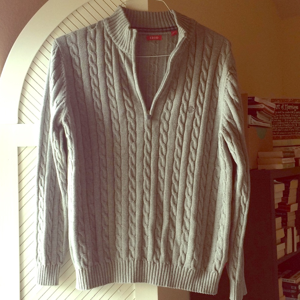 IZOD cable knit pullover.